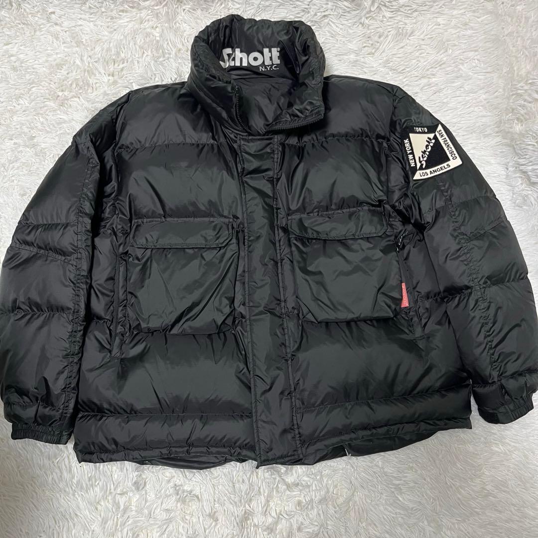 美品！Schott　リバーシブル　自由の女神　XL相当　フード　ジャケット