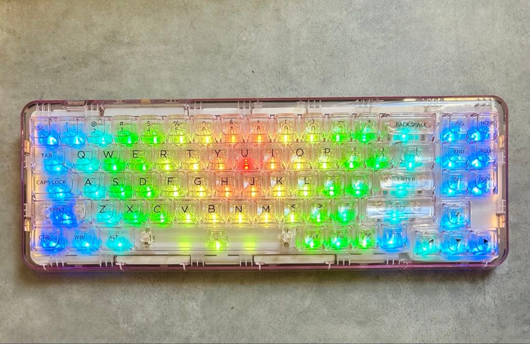 YUNZII X71 メカニカルゲーミングキーボード　ピンク　美品