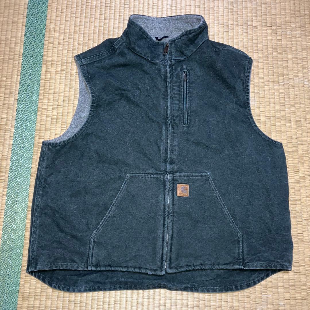 カーハート carhartt ベスト モスグリーン ダック ボア ロゼ