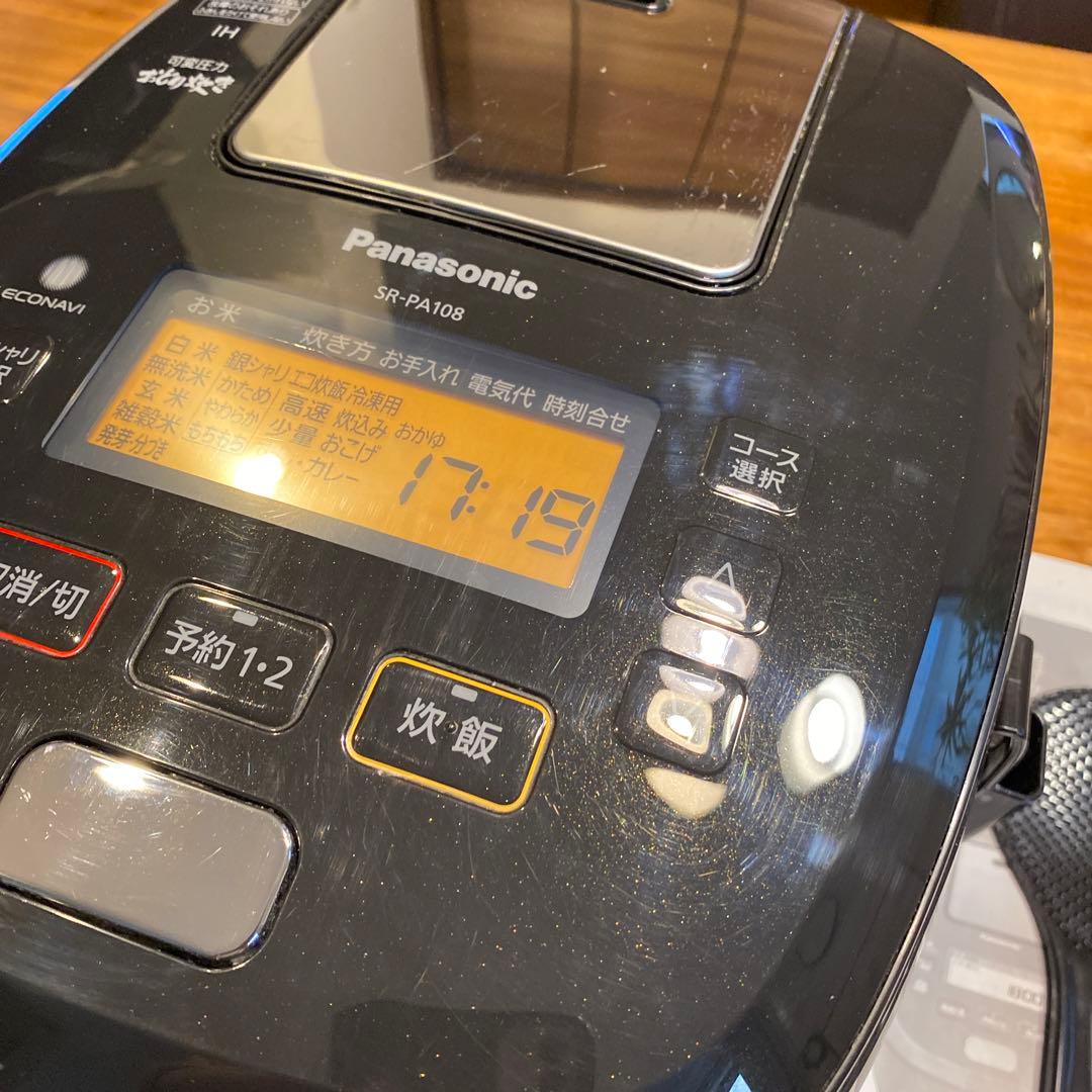 パナソニック　Panasonic 炊飯器　可変圧力　おどり炊き　SR-PA108
