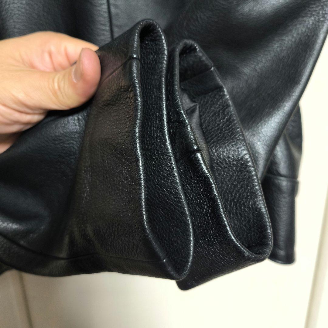 極美品　Theory セオリー ブルゾン シングルライダースジャケット 牛革　黒