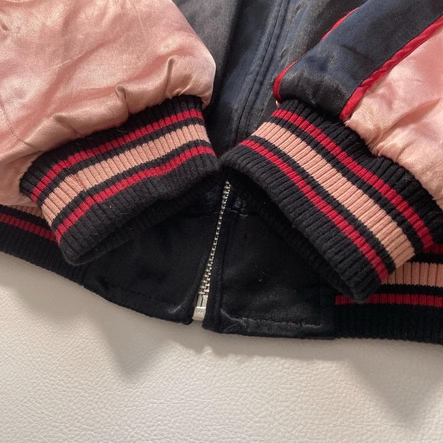 【Stopio】花旅楽団 Lサイズ 金魚刺繍 スカジャン リバーシブル