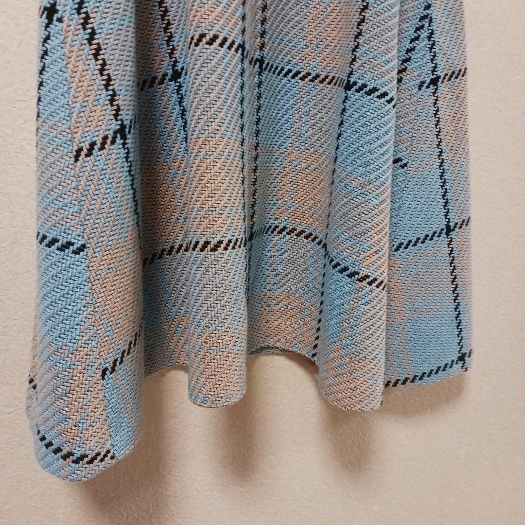 未使用　EMMEL REFINES ツィードライク チェック フレアスカート M