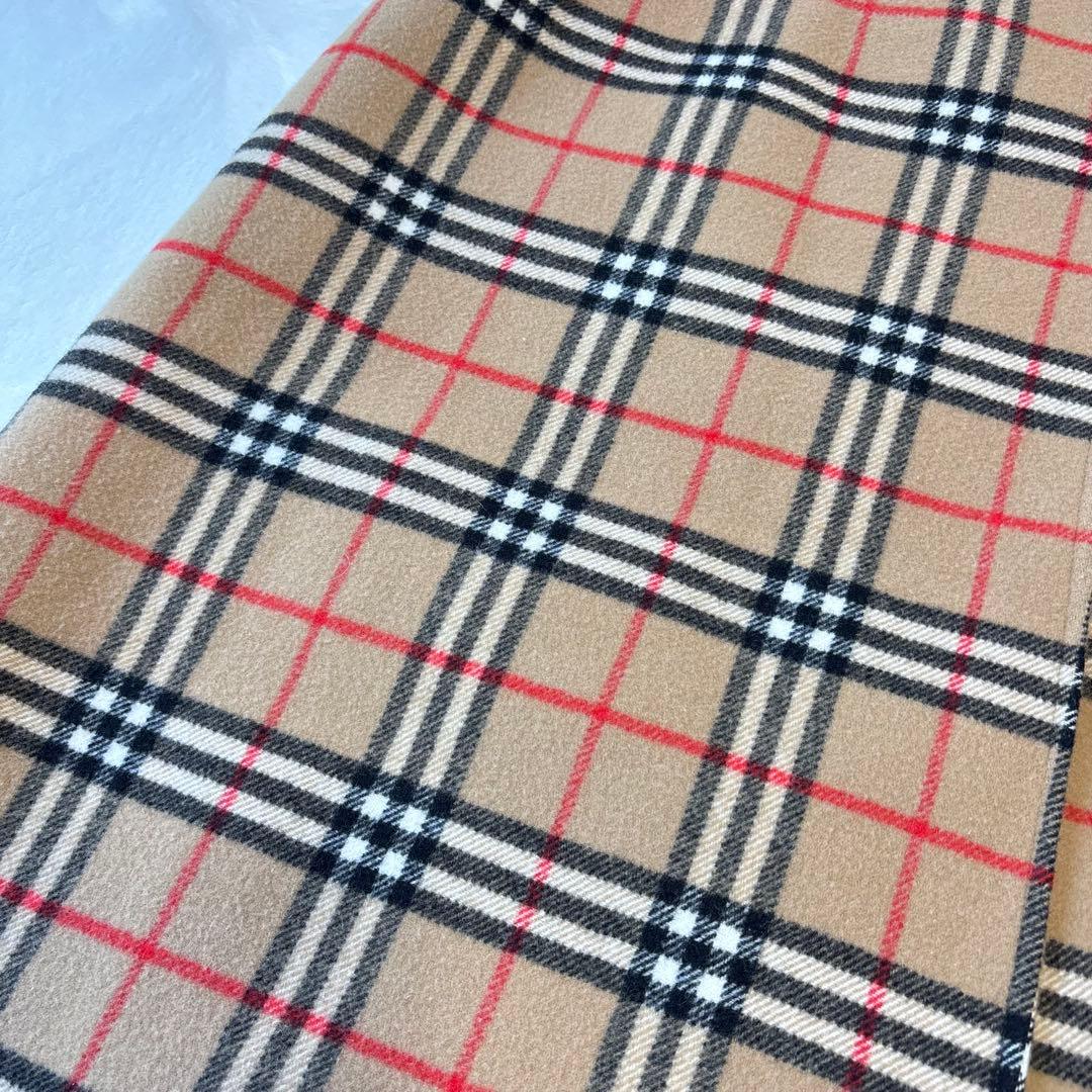 美品✨バーバリー　ラップ(巻き)スカート　リバーシブル　ノバチェック　ミモレ丈