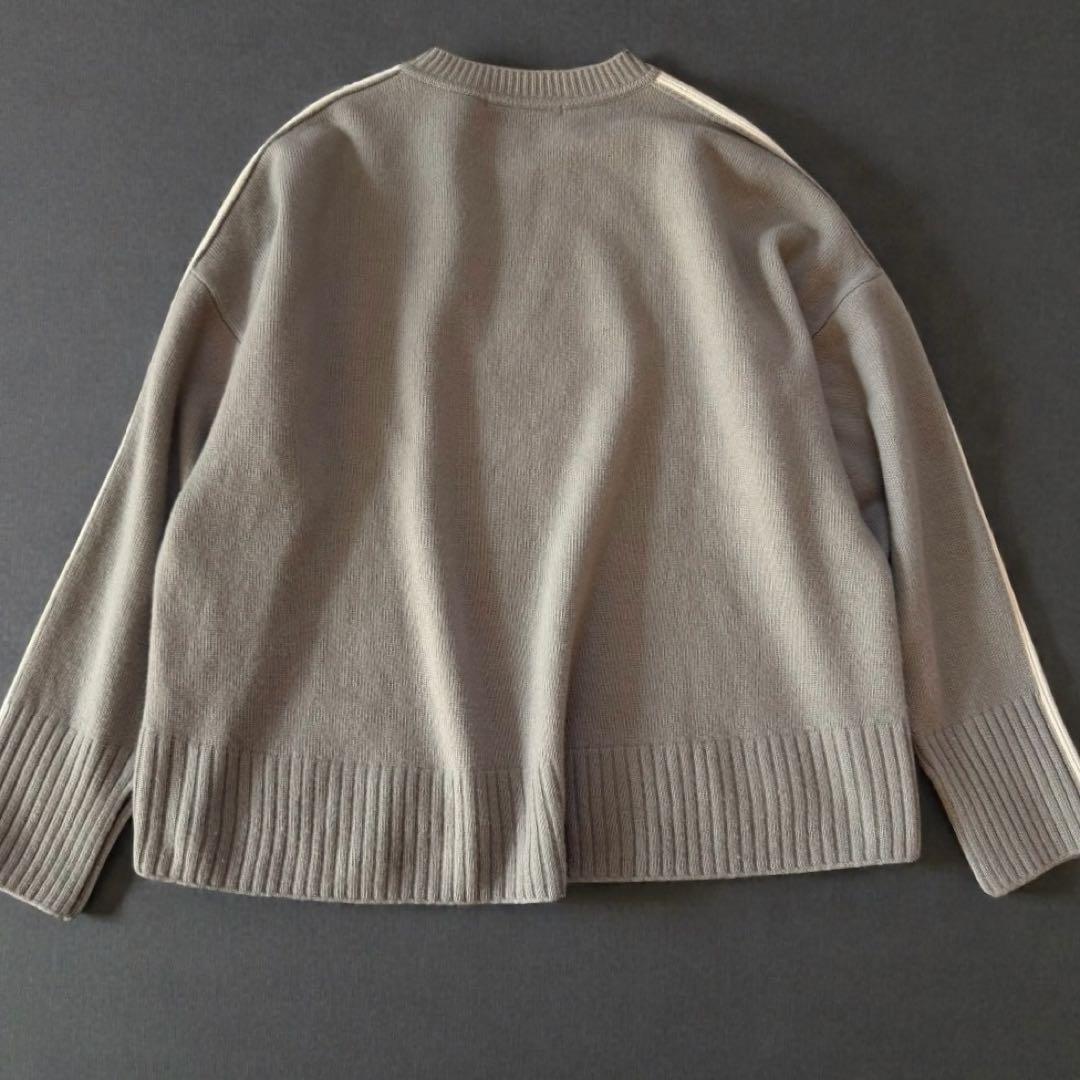 美品✨24AW【AP STUDIO 】カシミヤ混　ライン　ニット　プルオーバー