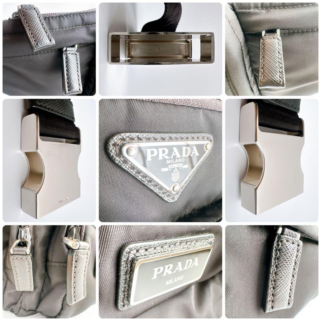 プラダ テスート モンターニャ トライアングル ウエスト ボディ ヒップ バッグ