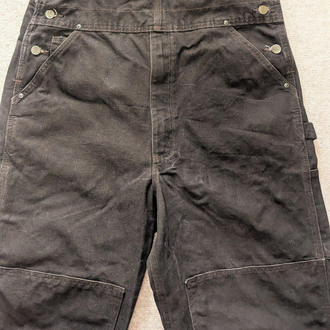 美品 カーハート オーバーオール ダック ダブルニー W36 ダークブラウン