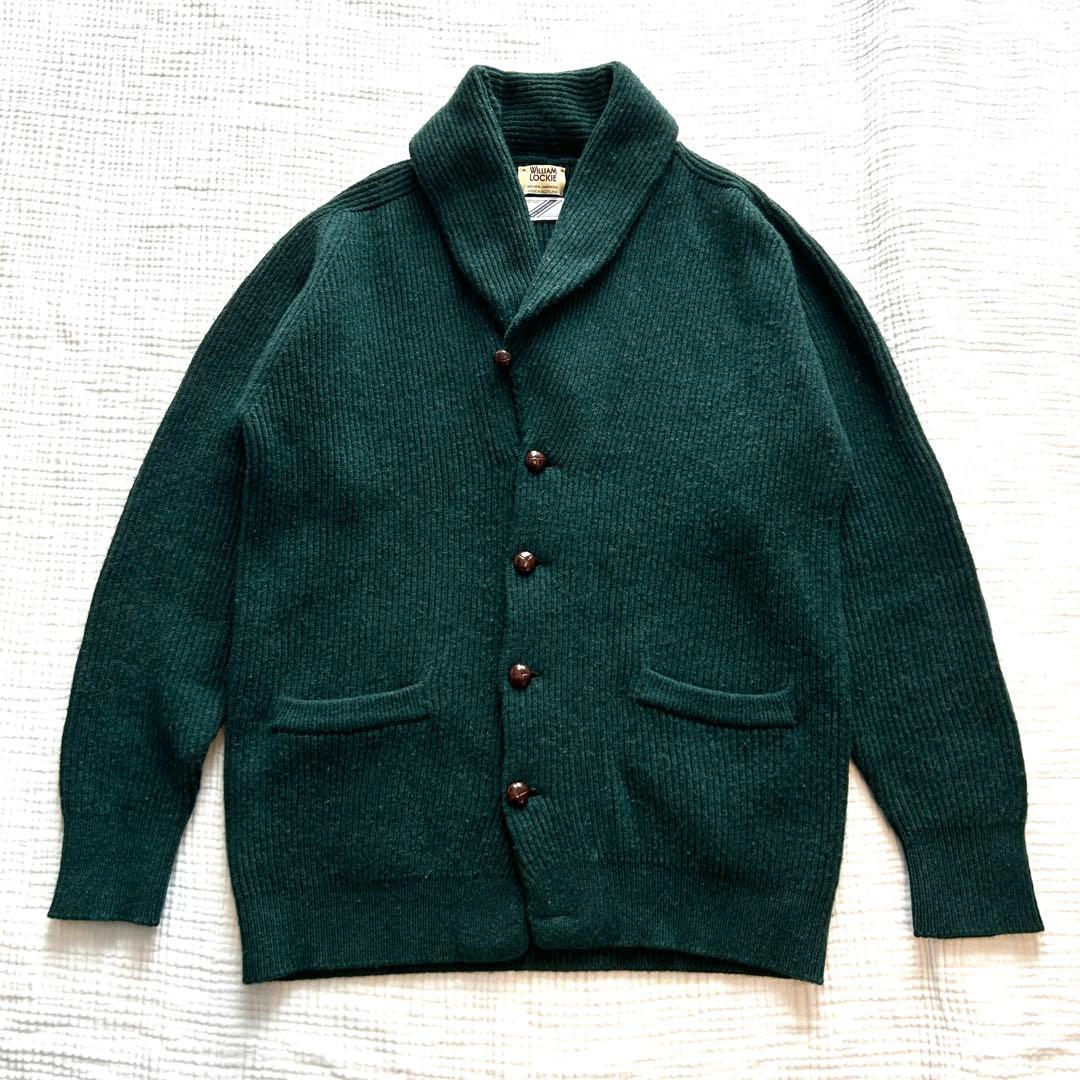 ウィリアムロッキー　カーディガン　ウール100% 38 スコットランド製