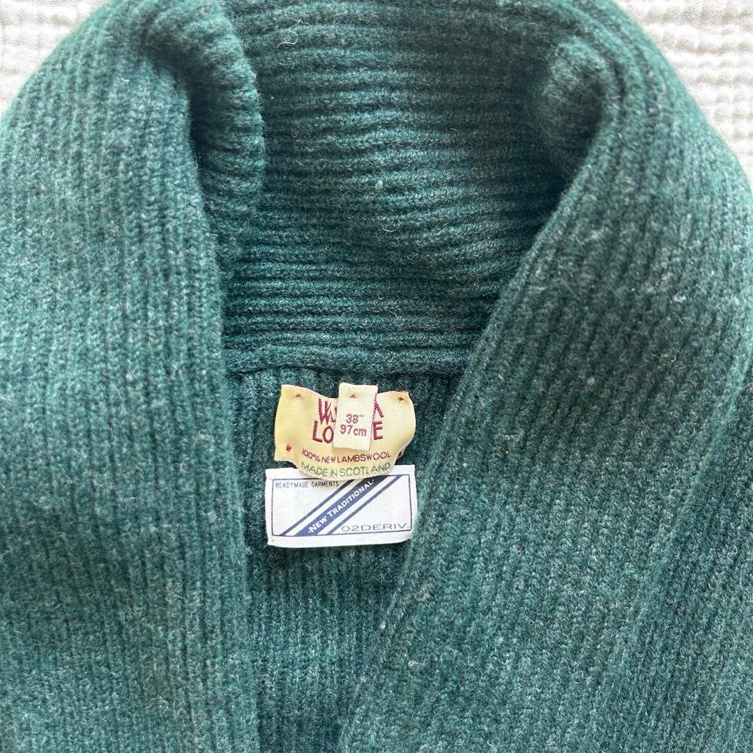 ウィリアムロッキー　カーディガン　ウール100% 38 スコットランド製