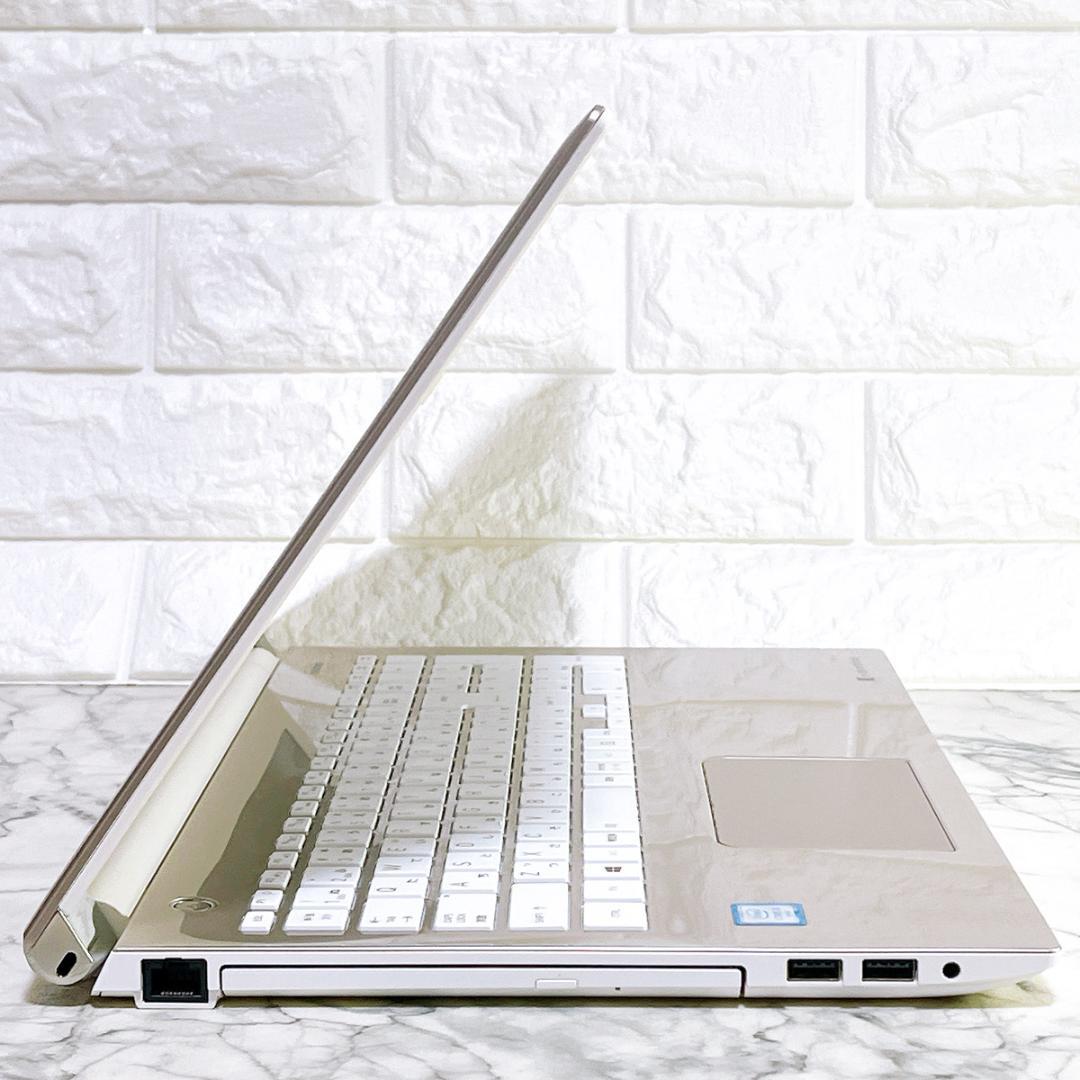 美品ゴールド✨Windows11✨新品爆速SSDノートパソコン✨カメラ・オフィス