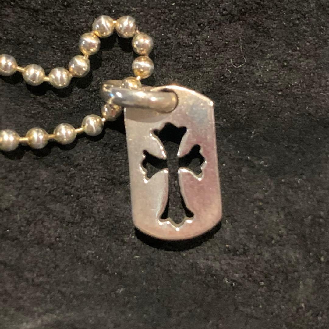 ChromeHearts クロムハーツカットアウトクロスドックタグタイニー