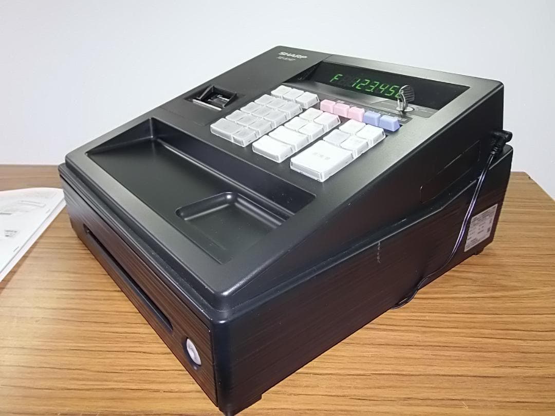 人気の黒226設定無料横型領収証シャープ　インボイスレジスターXE-A147