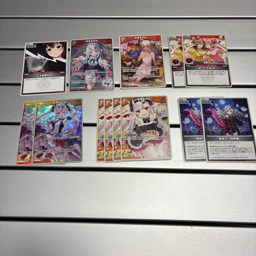 ホロライブTCG ホロカ 百鬼 あやめ デッキ OSR 赤エール 調整パーツ付き