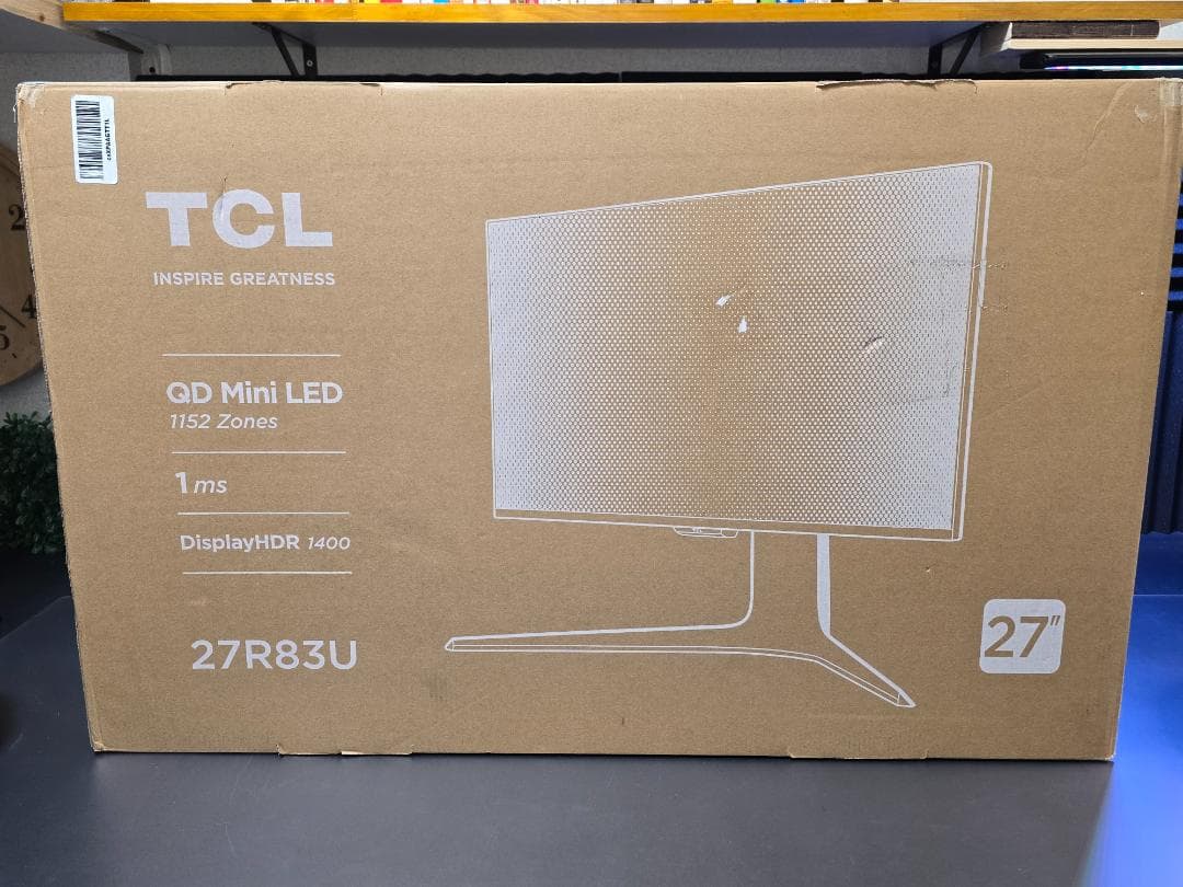 美品 TCL 27R83U 4K 160hz ゲーミング モニター