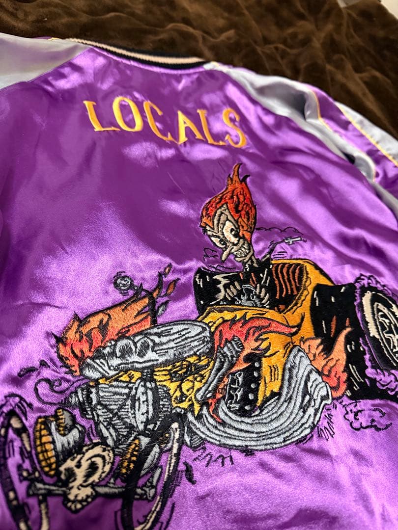 美品 ２面用 テーラー東洋 虎 日本限定 スカジャン サテン vintage