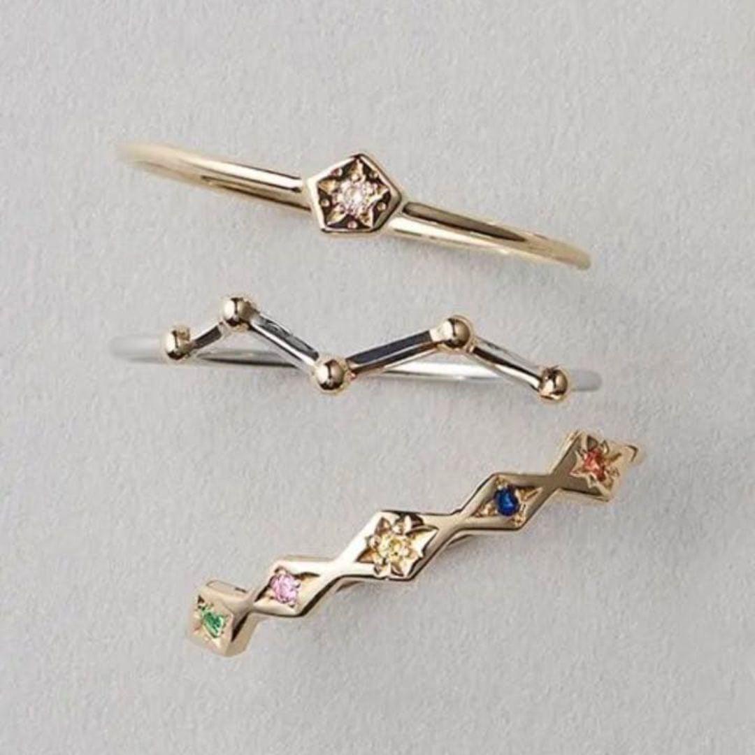 エテ✾k10　10金 クリスマス限定　カラーストーンリング