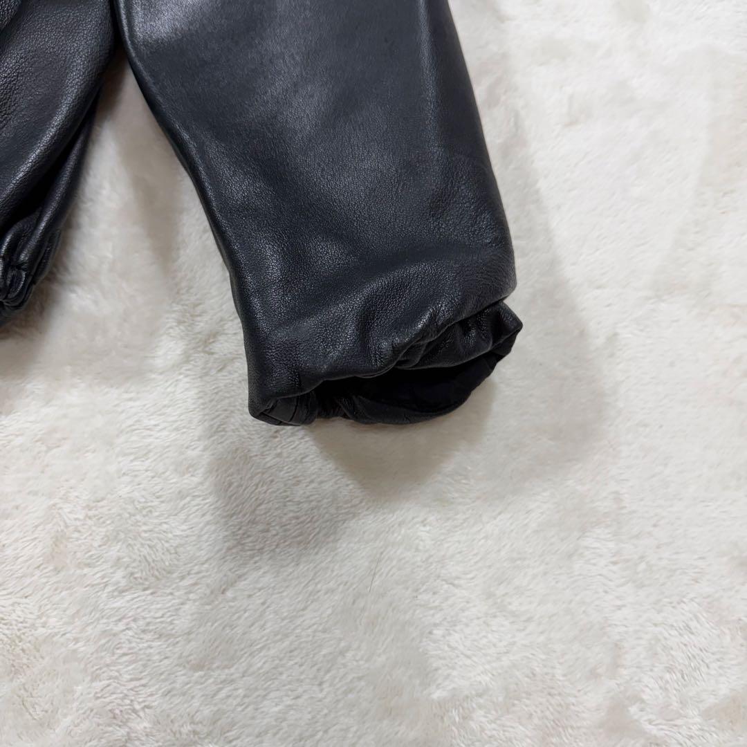 Dulcamara ドゥルカマラ ラムレザー バルーンブルゾン M 黒