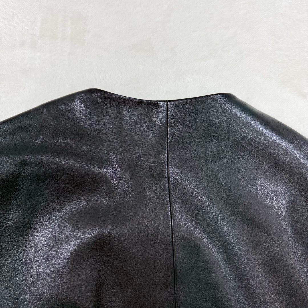 Dulcamara ドゥルカマラ ラムレザー バルーンブルゾン M 黒