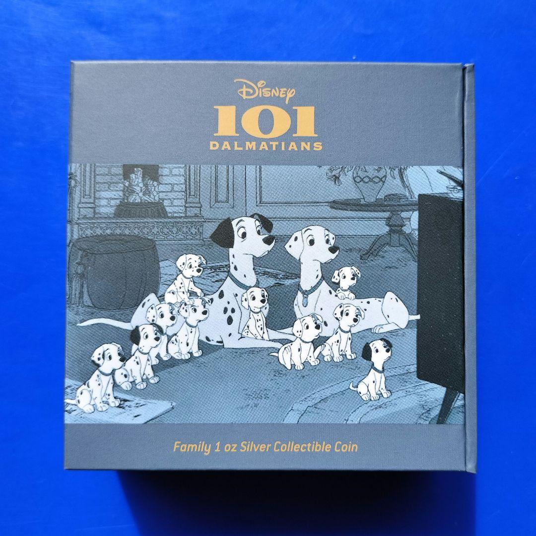 101匹わんちゃん「ファミリー」2ドルカラー銀貨（2022年ニウエ）ダルメシアン
