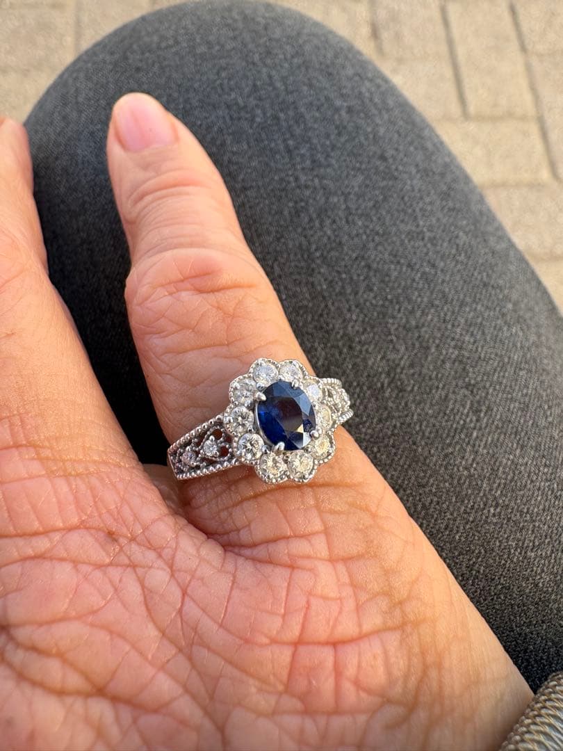 3*5様 ミニバック付【ツツミ】ブルーサファイアのリング 13号