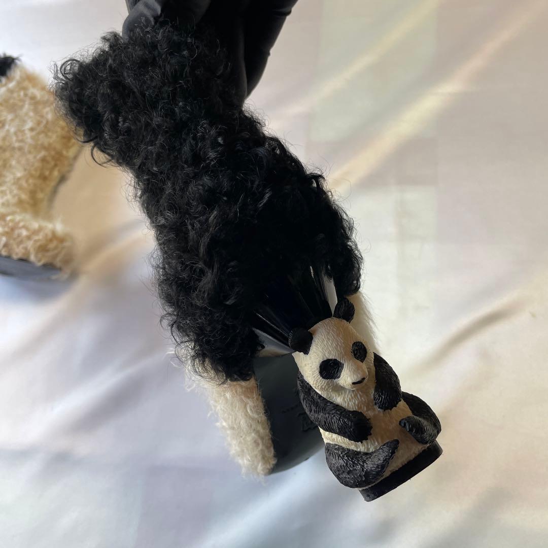 日本製　マイパンダ　本革　毛皮　ラム　ブーティ　ショートブーツ