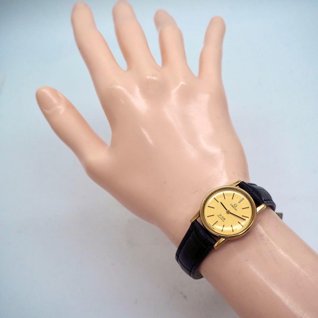 631 稼動【美品】OMEGA時計　DeVille ゴールド　レディース　デビル
