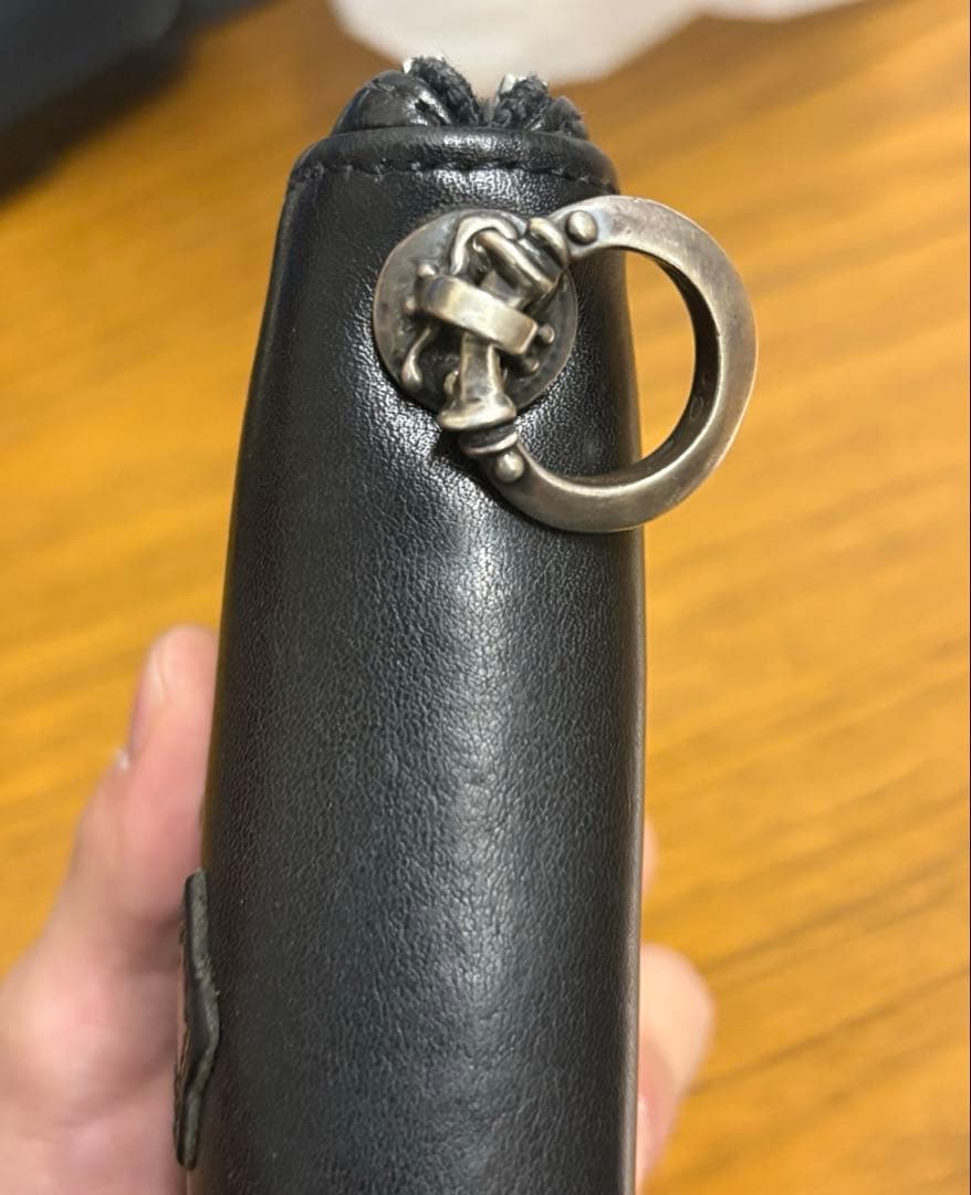 クロムハーツ 3セメタリークロスパッチ レックウォレット ラウンドファスナー