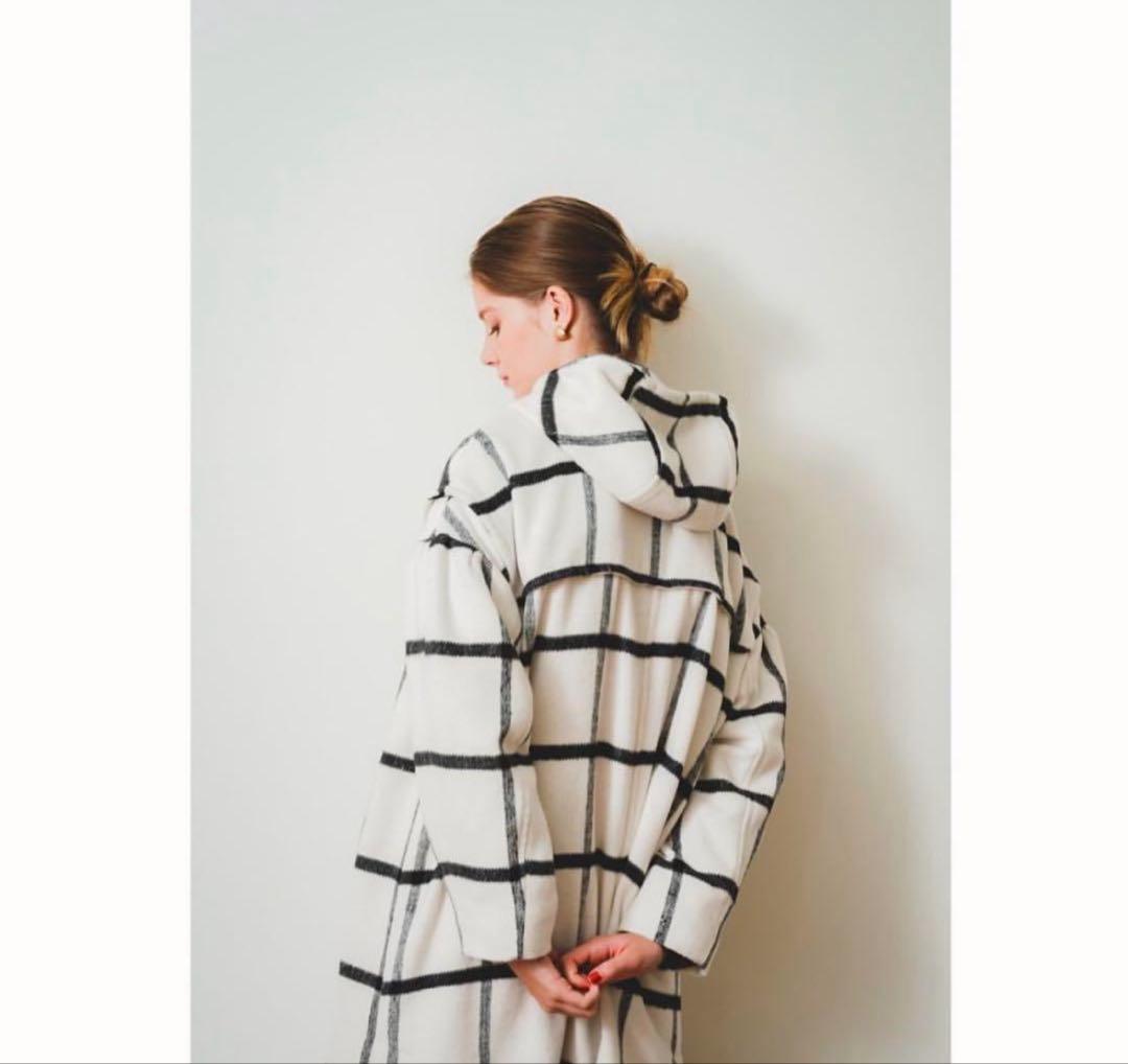 【ももか】pinue ピヌエ　ロングダッフルコート　check チェック