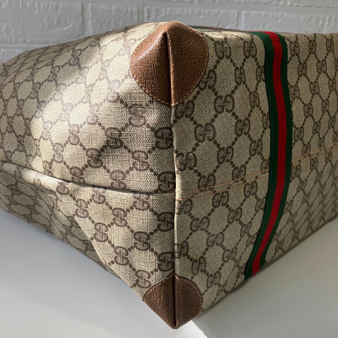 オールドグッチ　ボストンバッグ　シェリーライン　GGスプリーム　4811