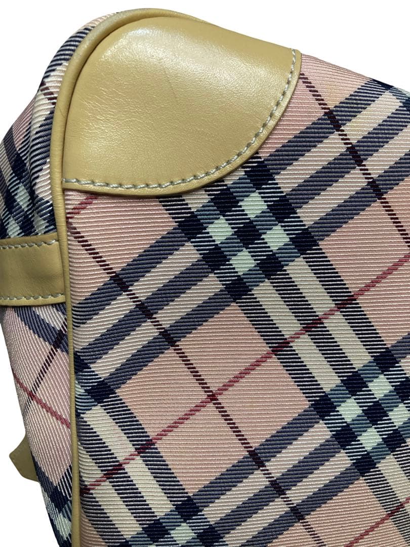 美品　BURBERRY バーバリー ミニボストン ノバチェック　ピンク