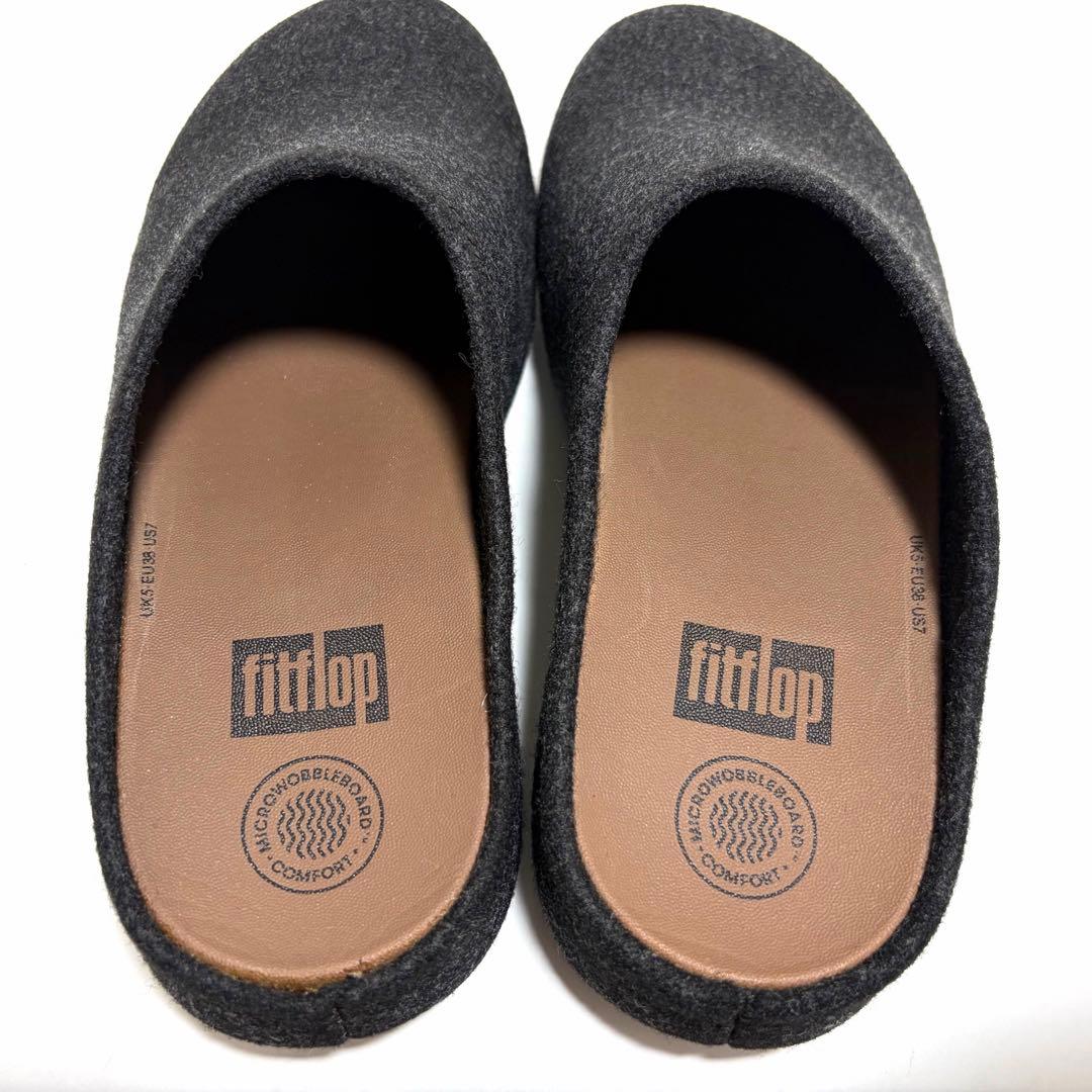 新品同様☆fitflop SHUV FELT シャビフェルト ブラック 24cm