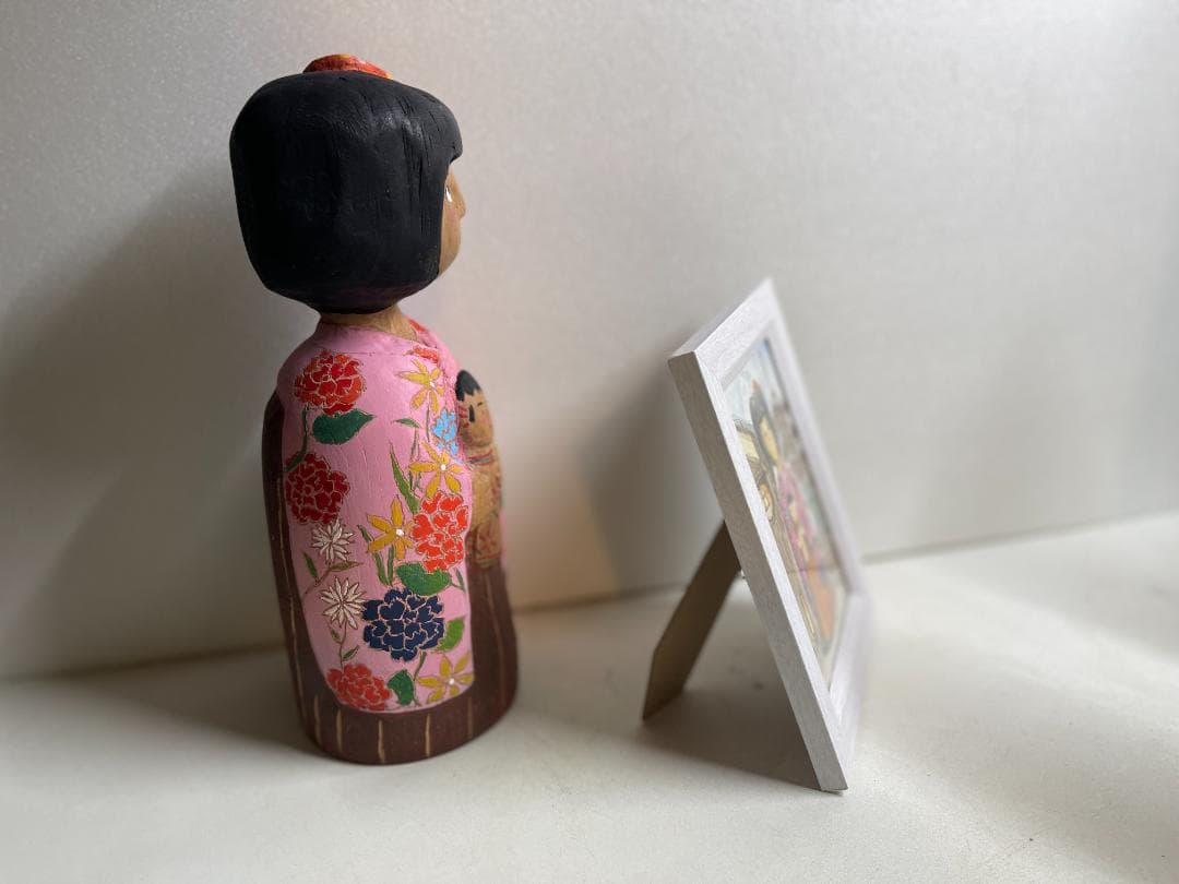 ま*み様 オリジナル手描き絵画と木製人形セット by 絵本作家Shuz Saya