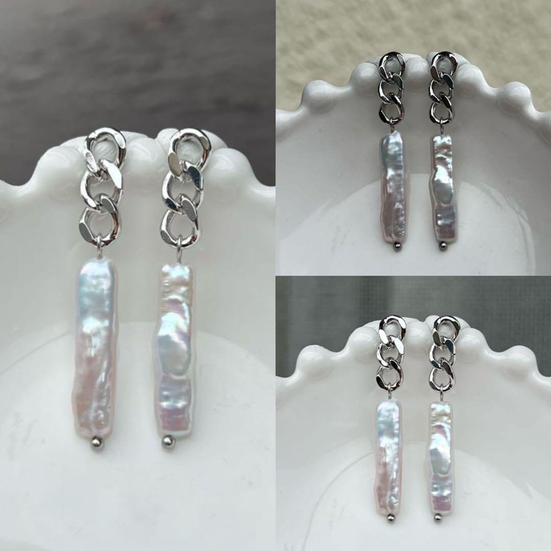 レーガ様 リクエスト 6点 まとめ商品　淡水ピアス　バロックパールピアス