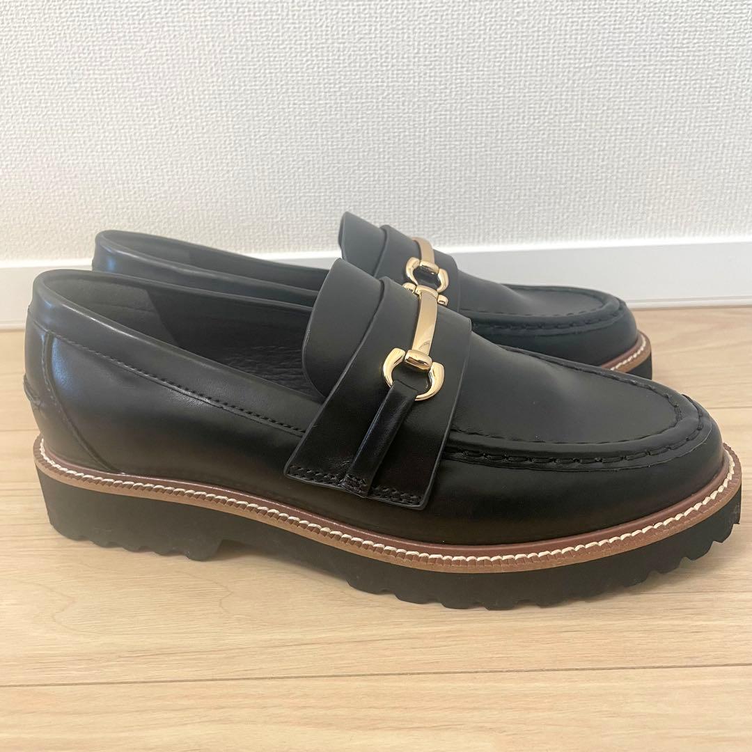 極美品 Mazell 厚底ビットローファー 36 黒 バンヤードストーム 軽量