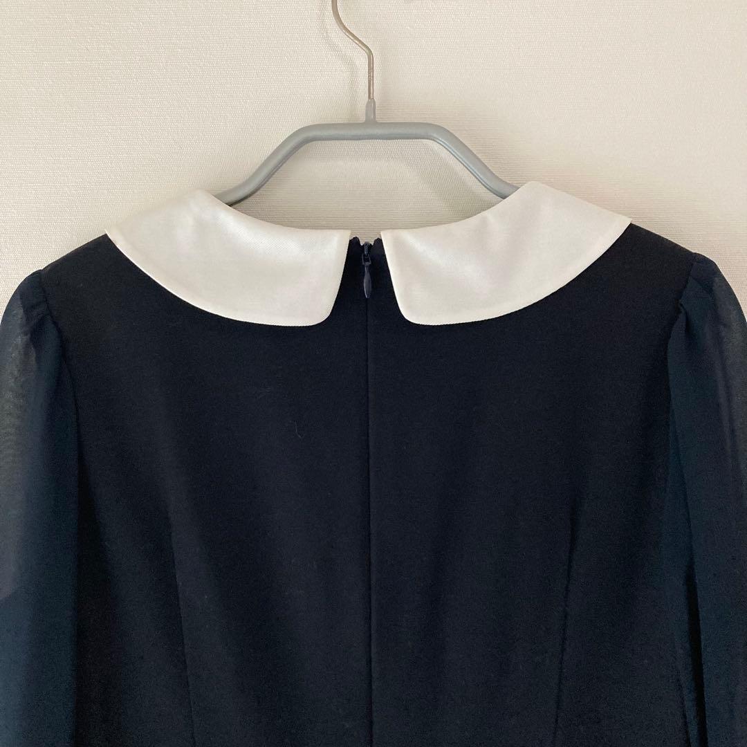 【美品】TOCCA　ネイビー リボンフォーマルワンピース 160