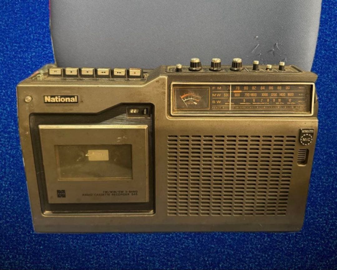 ⚫️希少 ナショナル ラジカセ ラジオ 昭和レトロ カセットテープレコーダー