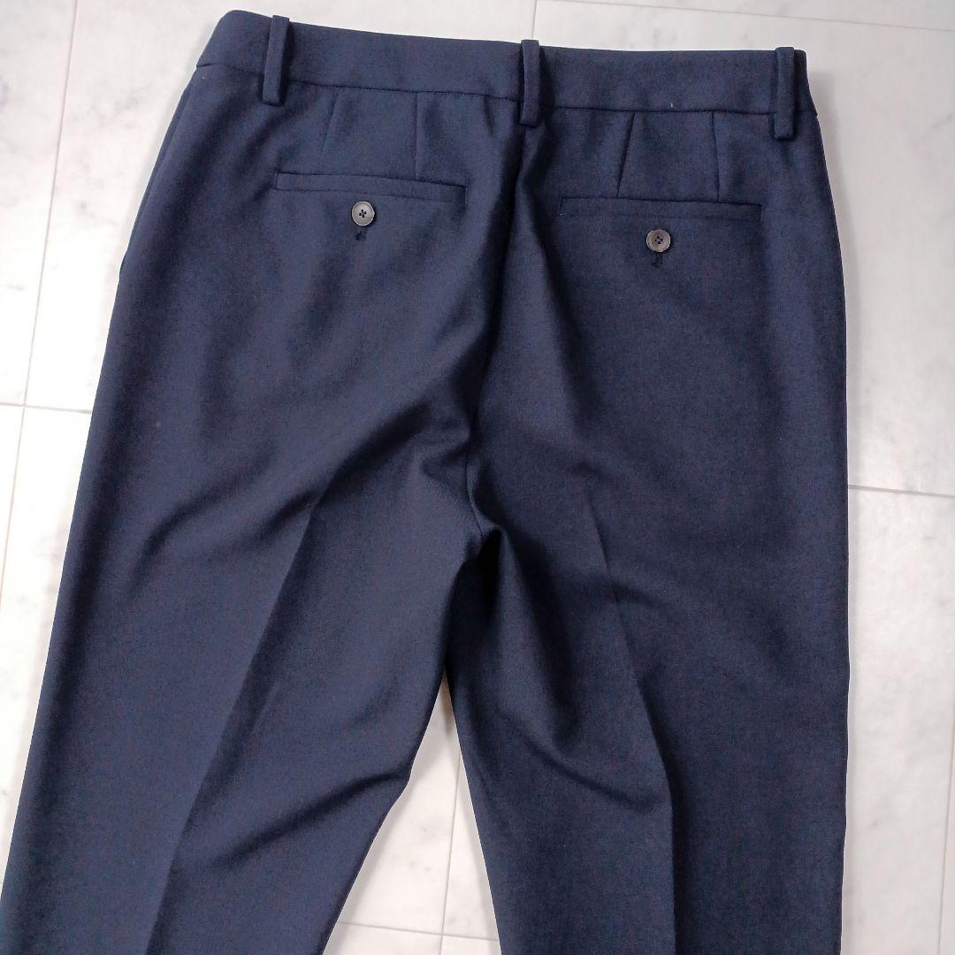 新品タグ付き ユニクロ 感動パンツスーツ ネイビー XL/ウエスト73cm