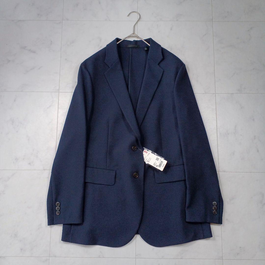 新品タグ付き ユニクロ 感動パンツスーツ ネイビー XL/ウエスト73cm