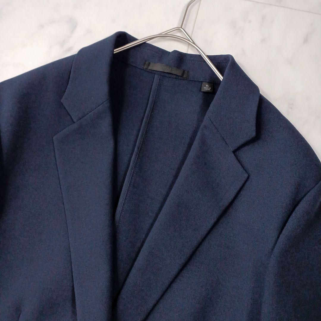 新品タグ付き ユニクロ 感動パンツスーツ ネイビー XL/ウエスト73cm