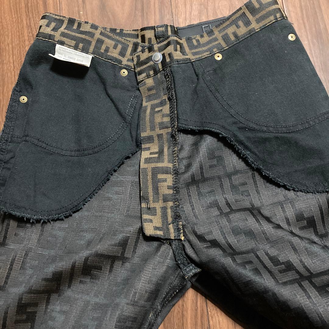 FENDI フェンディ ジーンズ パンツ スキニー ズッカ柄 総柄 モノグラム