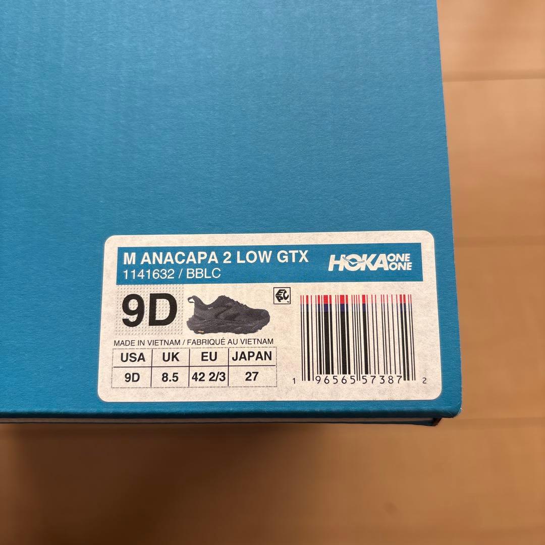 HOKA ANACAPA 2 LOW GTX ブラック 27cm