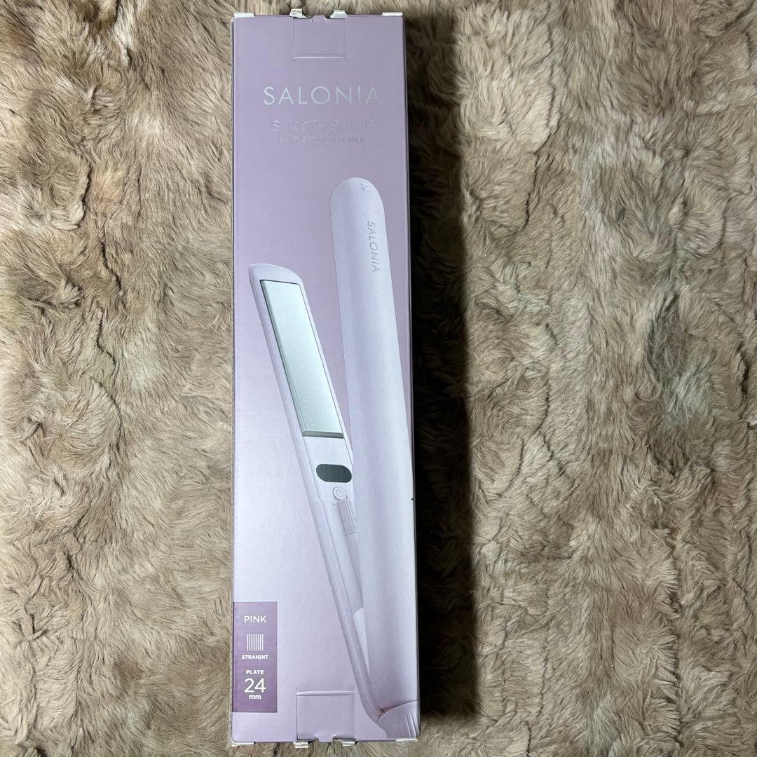 サロニア スムースシャイン ストレートへアイロン 24mm ピンク