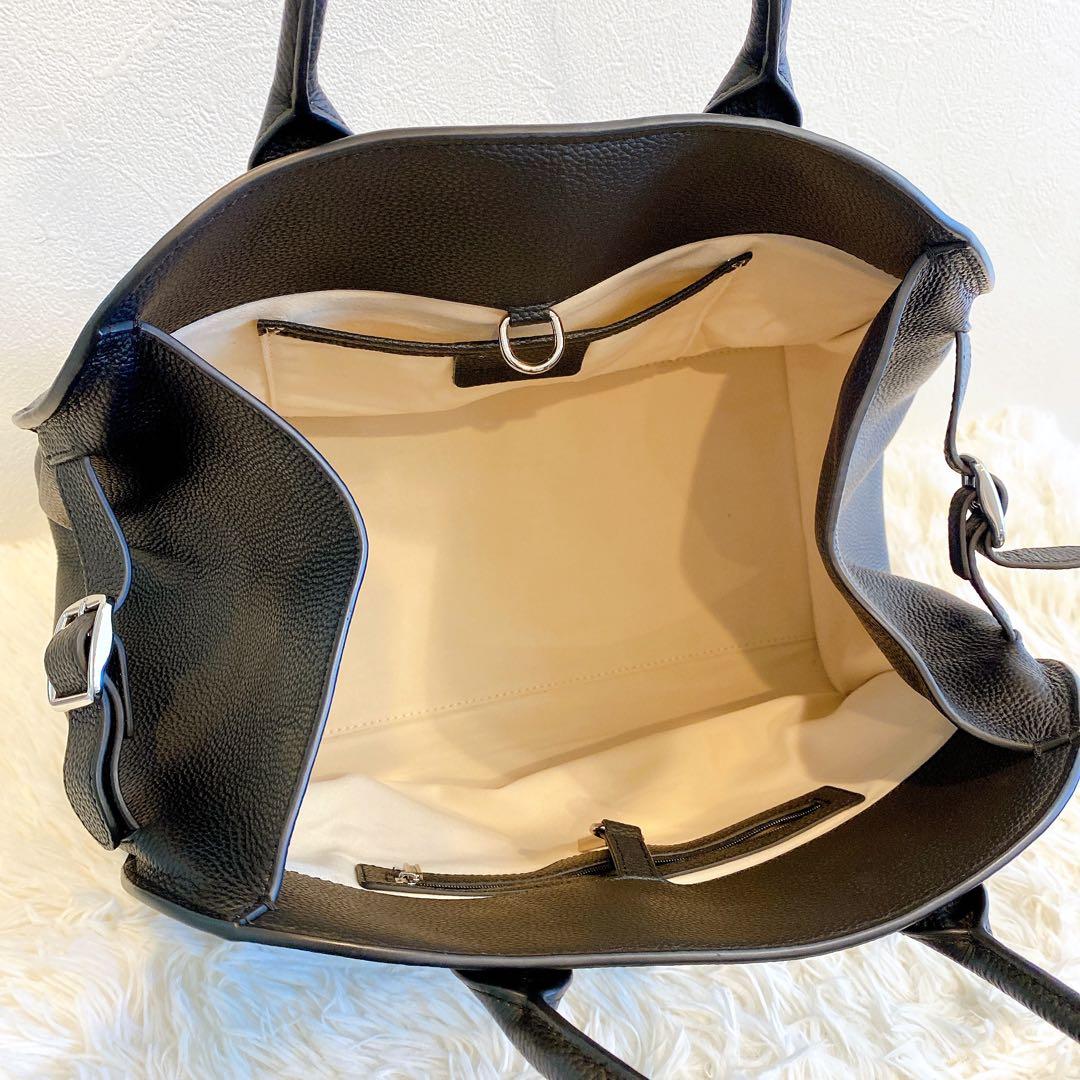 JISTORY ジストリー　サイドベルトボストンバッグ　レザー　本革　牛革　黒