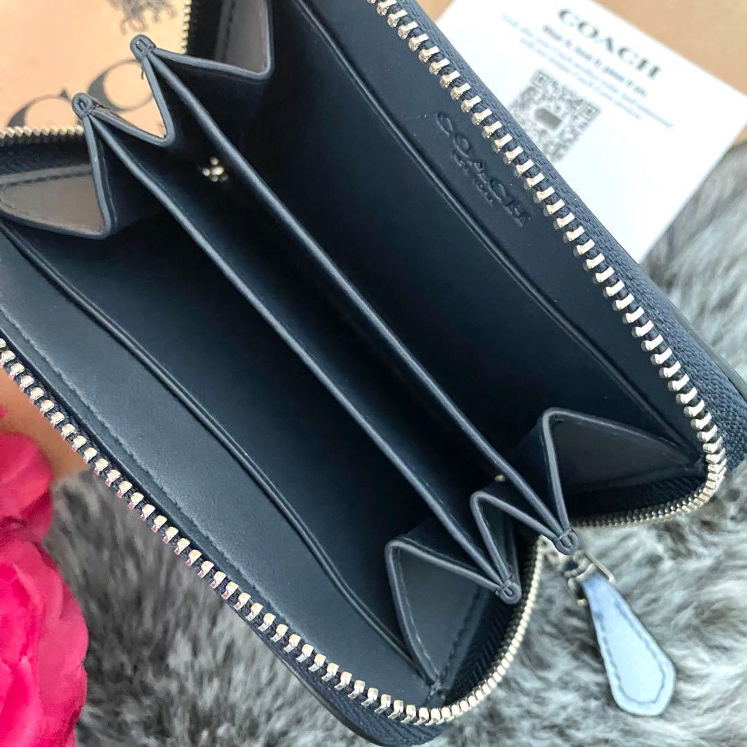 新品☆COACH コーチ ケース　メンズ　ブルー　タイダイ　レザー