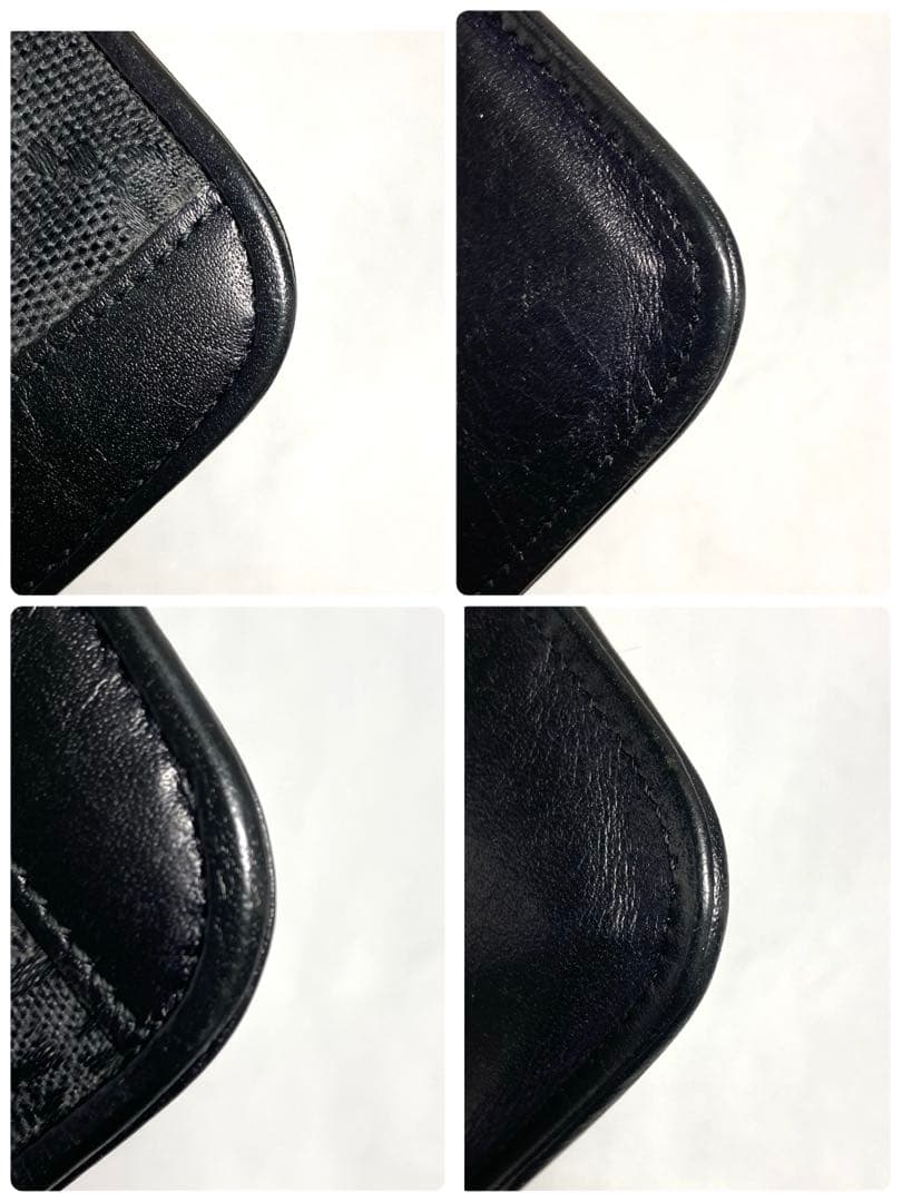 良品　GUCCI グッチ　GGキャンバス レザー　ケース　カードケース