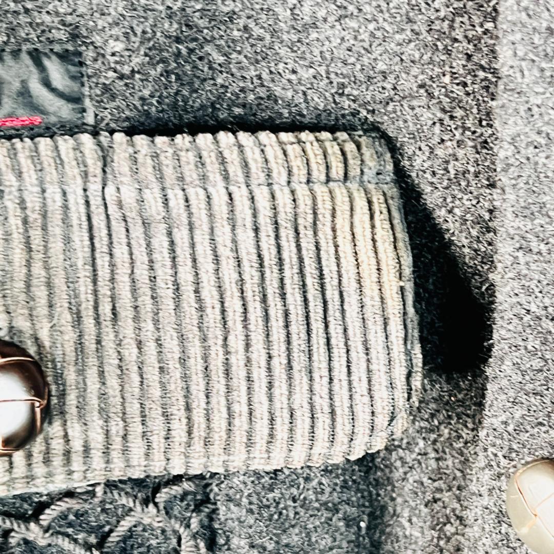 【パパス】ハンティングジャケット 中綿ライナー リバー コーディロイ 異素材 L