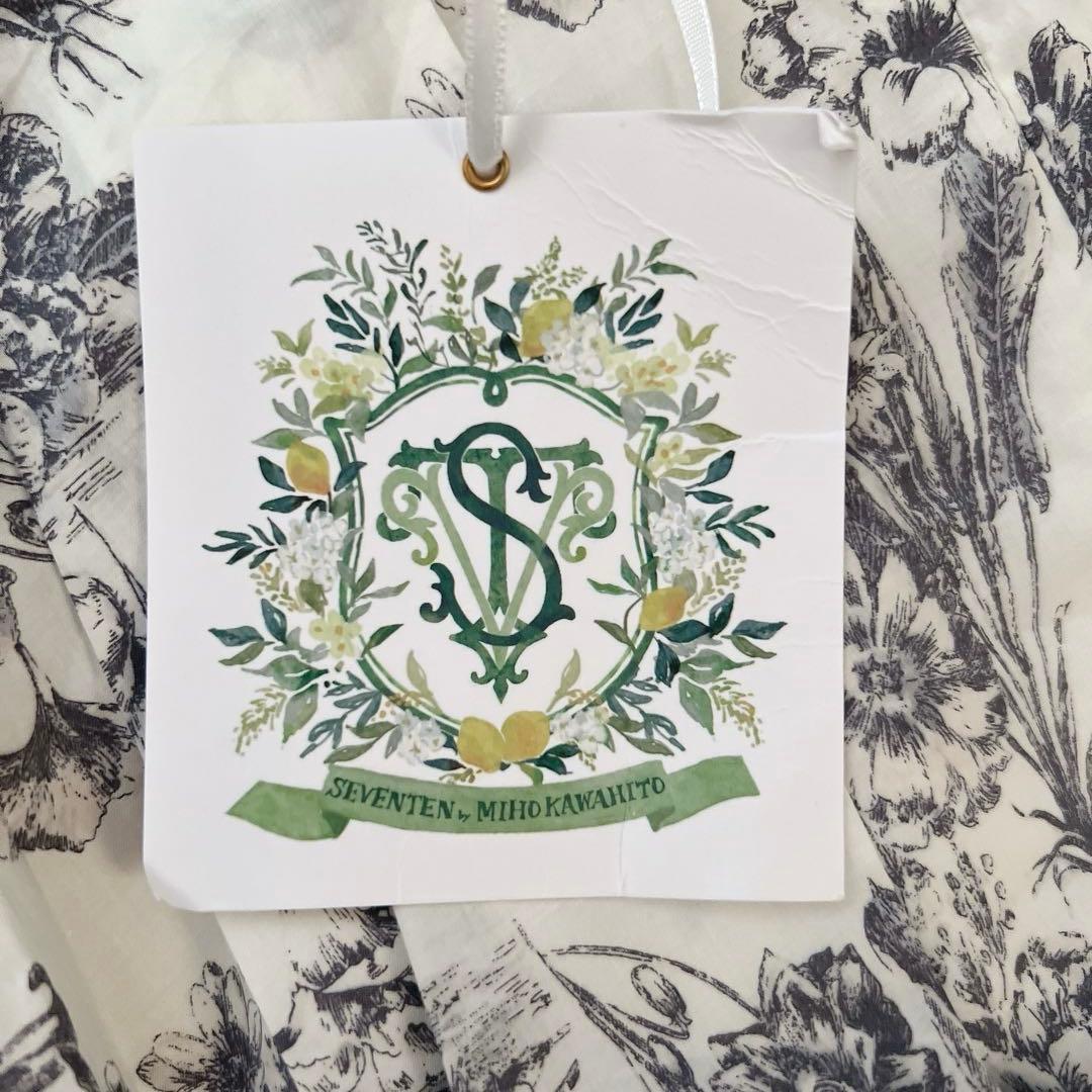 【新品】SEVEN TEN　トワルドジュイプリントスカート　ブラック　M