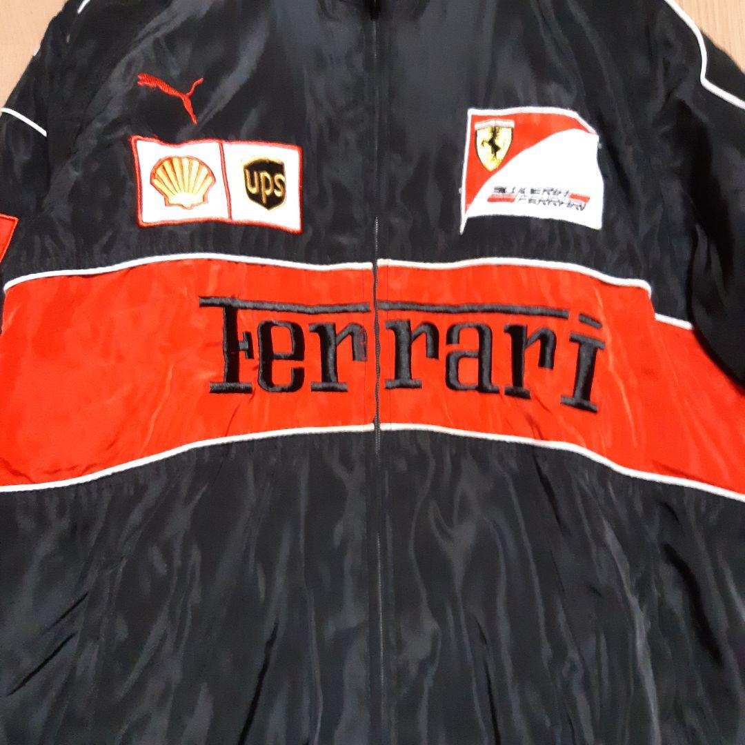 フェラーリ F1 Ferrari レーシングジャケット ブラックレッド L