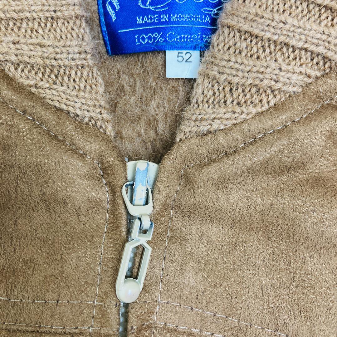 Evseg（エヴセグ）キャメルウール100% ベスト　LL