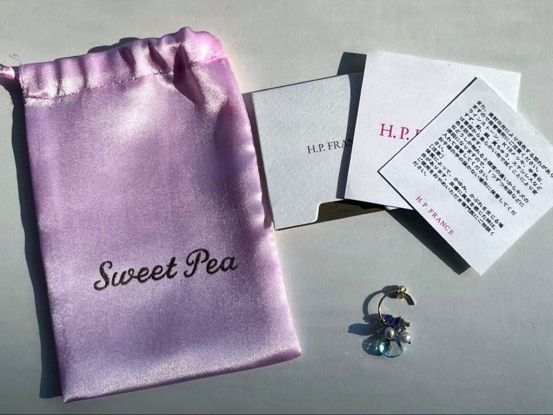 Sweet Pea 片耳用ピアス　アクアマリン
